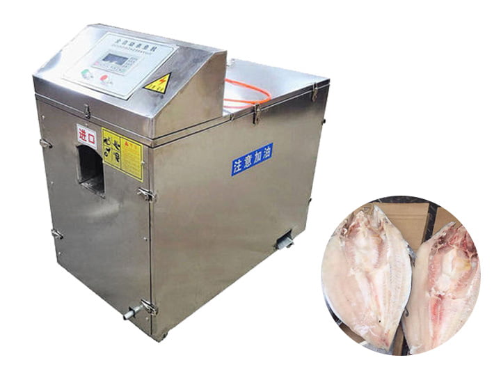 Fish scaling and belly splitting machine