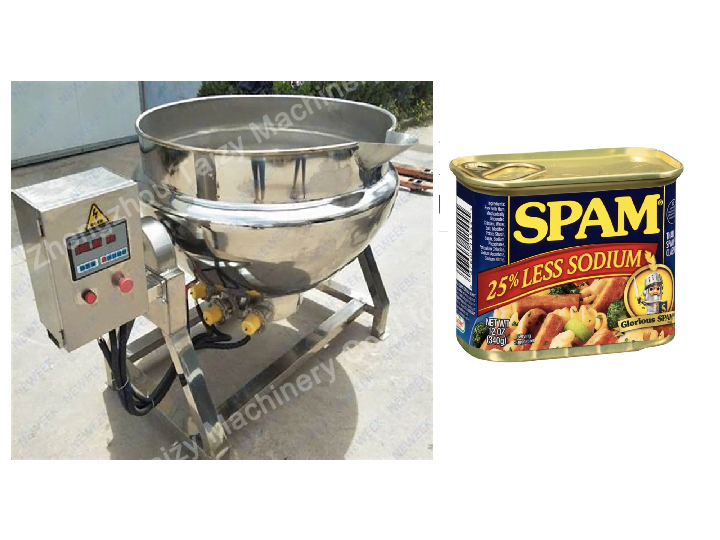 Canned meat jacketed cooking kettle