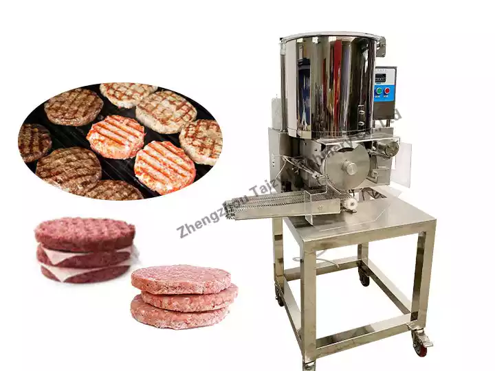 Burger meat patty processing machine