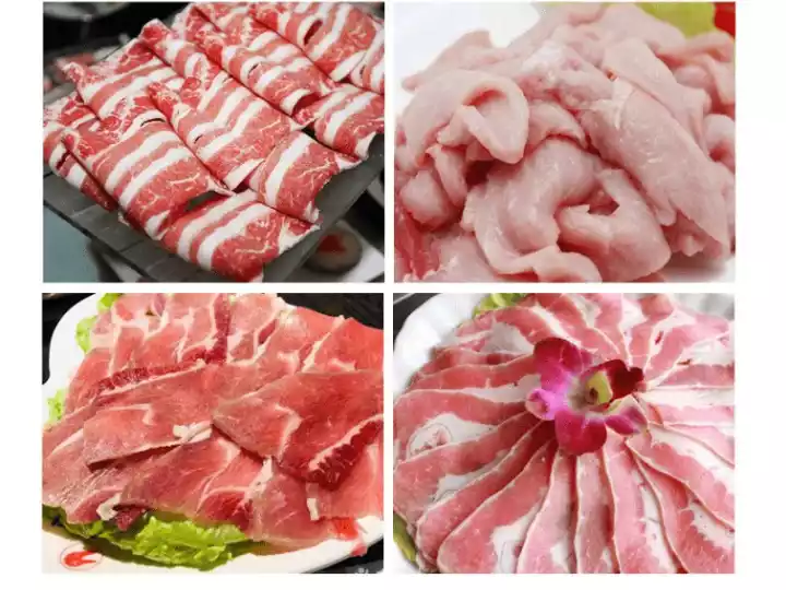 Couper de la viande de différentes épaisseurs